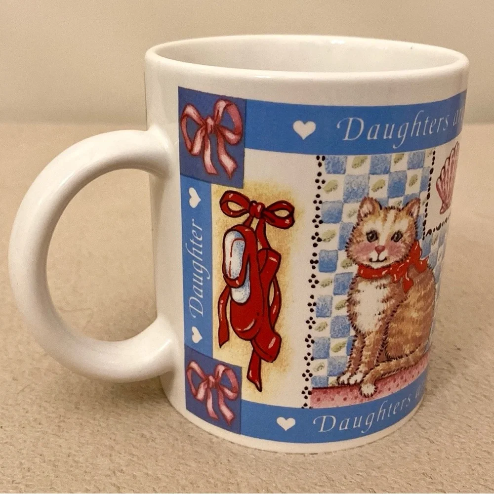 Avon Vintage Daughters Are Happiness Gift Collection 1997 Cat Inside Mug